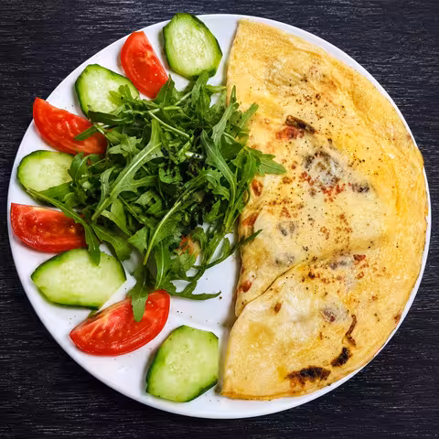 Marjon Milliy Taomlar Go‘shtli omlet menyu rasmi